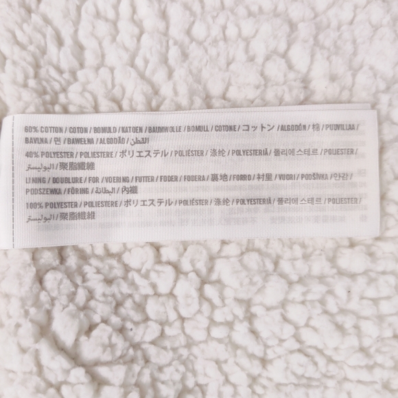 Abercrombie & Fitch Sherpa Lined Gray Cardigan Jacket Open Front Sz XS/S - Picture 10 of 11